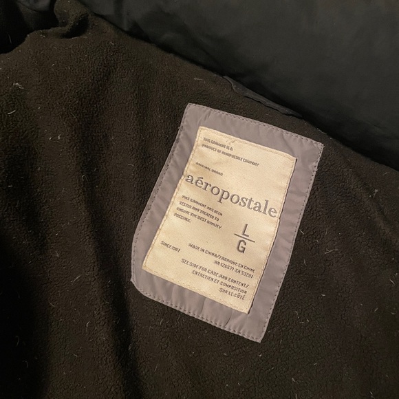 Black Aeropostale puffer down jacket - Picture 6 of 8